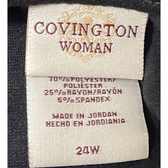 NWT Womens Covington Black Ponte Pants RN# 15099 Plus Size 24W **NEW** - Picture 4 of 5